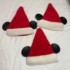 90s vintage Disney Mickey Mouse Santa hats set of 3